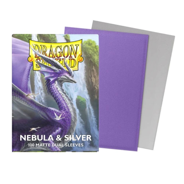 Dragon Shield Large Card Sleeves 100 pcs Dual Matte – Nebula & Silver