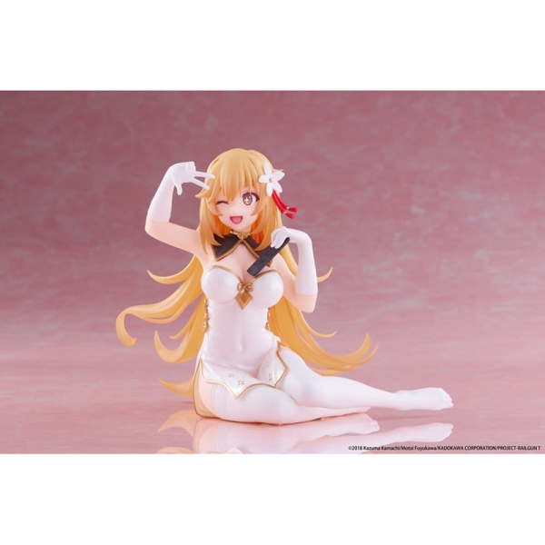 A Certain Scientific Railgun Колекционерска Фигурка - Desktop Cute Figure Misaki Shokuho Chinese Dress Ver. 