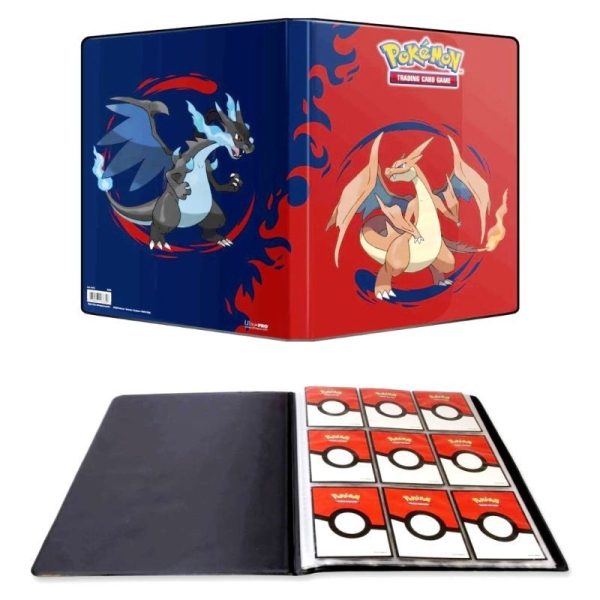 Ultra Pro 9 Pocket Албум за карти Pokemon - Mega Charizard X and Mega Charizard