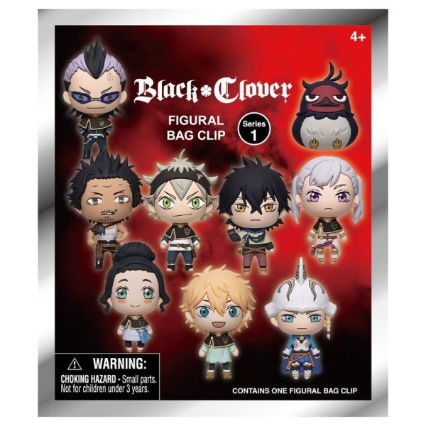 Black Clover 3D PVC Bag Clips Series 1 - Assortiment