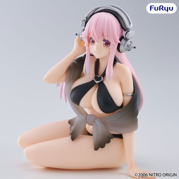 PRE-ORDER: Super Sonico Noodle Stopper PVC Statue Super Sonico Swimsuit Black Color Ver. 10 cm