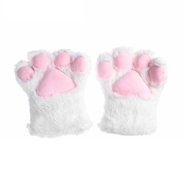 Черни Плюшени Ръкавички / Косплай Лапички