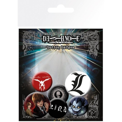 Death Note Pin Badges 6-Pack Characters