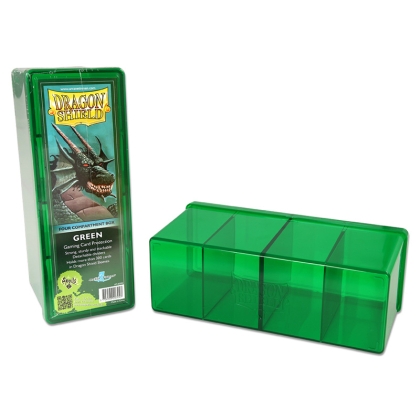 Dragon Shield Кутия за съхранение с 4 отделения - Зелена