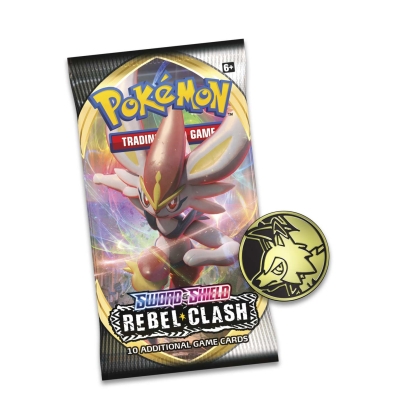 Pokémon TCG: Sword & Shield-Rebel Clash 3 Booster Packs, Coin & Duraludon Promo Card