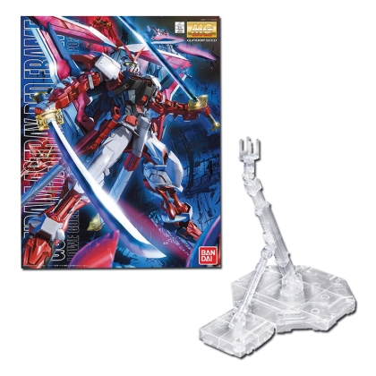 HOBBY COMBO: (MG) Gundam Model Kit Екшън Фигурка - Gundam Astray Red Frame Revise 1/100 + Поставка - Безцветна