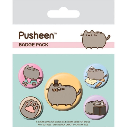 Pusheen Pin Badges 5-Pack Fancy