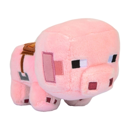 Minecraft: Jucărie de plus - Happy Explorer Saddle Pig