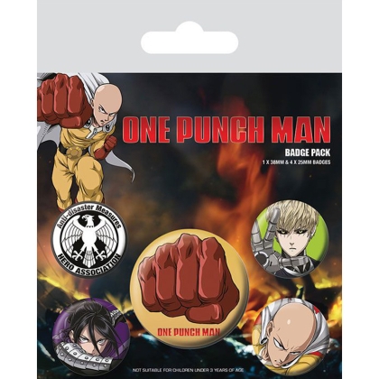 One Punch Man - Комплект Значки - Destructive