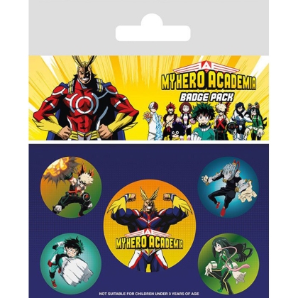 My Hero Academia Pin Badges 5-Pack Characters