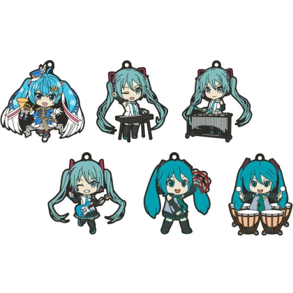 Character Vocal Series 01: Hatsune Miku Nendoroid Plus Rubber Keychain 6-Pack Band together 03