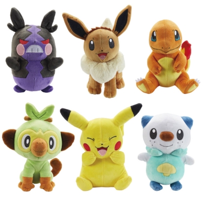 Pokémon Plush Figures 20 cm - Pikachu, Charmander, Grookey, Oshawott, Morpeko