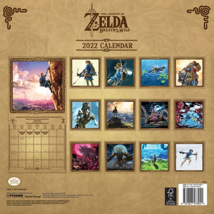 The Legend Of Zelda Calendar 2022 - Breath of the Wild