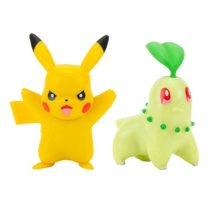 Pokémon Комплект Battle Фигурки - Chikorita & Pikachu