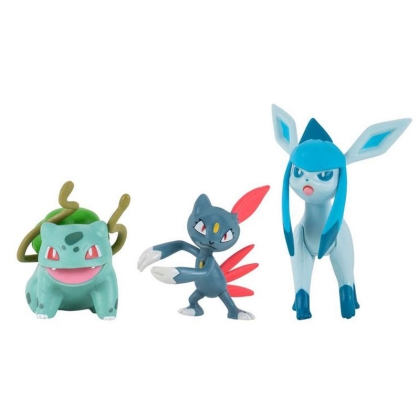 Pokémon Battle Mini Figures Pack - Bulbasaur, Sneasel & Glaceon