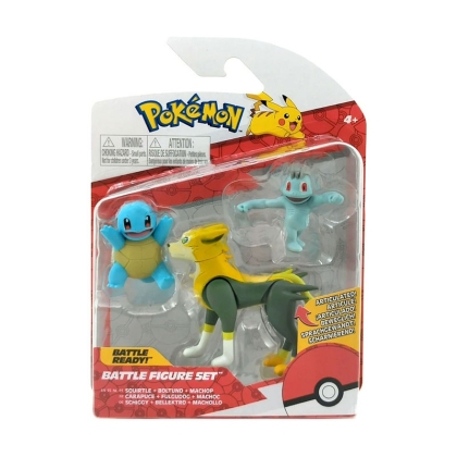 Pokémon Комплект Battle Фигурки - Squirtle, Boltund &amp; Machop