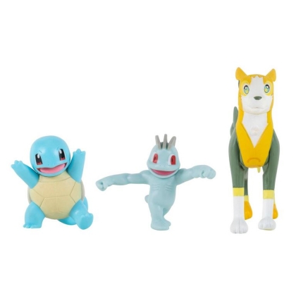 Pokémon Комплект Battle Фигурки - Squirtle, Boltund & Machop
