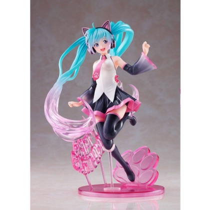 Vocaloid AMP PVC Statue Hatsune Miku Birthday 2021 Happy Cat ver. 23 cm