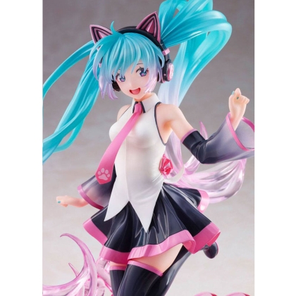 Vocaloid AMP PVC Statue Hatsune Miku Birthday 2021 Happy Cat ver. 23 cm