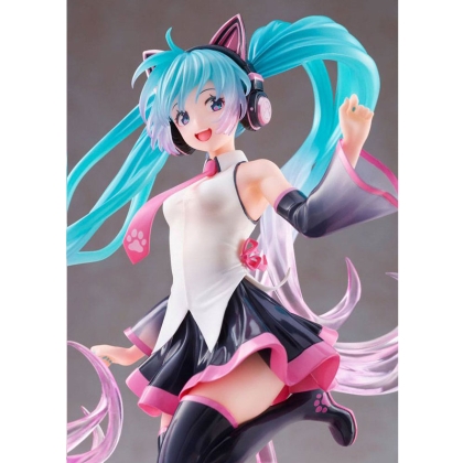 Vocaloid AMP PVC Statue Hatsune Miku Birthday 2021 Happy Cat ver. 23 cm