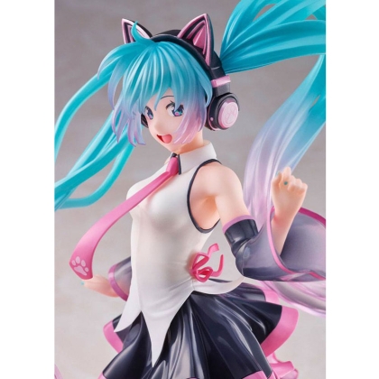Vocaloid AMP PVC Statue Hatsune Miku Birthday 2021 Happy Cat ver. 23 cm