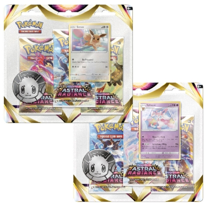 PRE-ORDER: Pokemon TCG: Sword &amp; Shield 10 Astral Radiance 3 бустера, монета и Eevee/Espeon промо карта