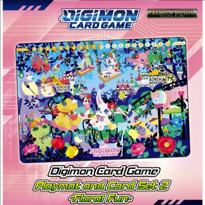 PRE-ORDER: Digimon Card Game Подложка за игра и Card Set 2 - Floral Fun PB-09 