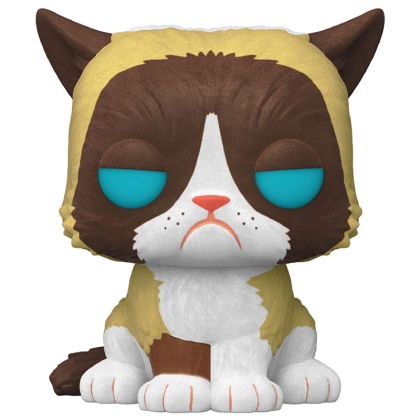 Funko Pop! Icons: Grumpy Cat Колекционерска Фигурка -  Grumpy Cat (Flocked) (Special Edition)