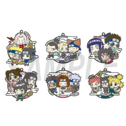 Naruto Rubber Charms 6 cm Assortment Three-man Cell