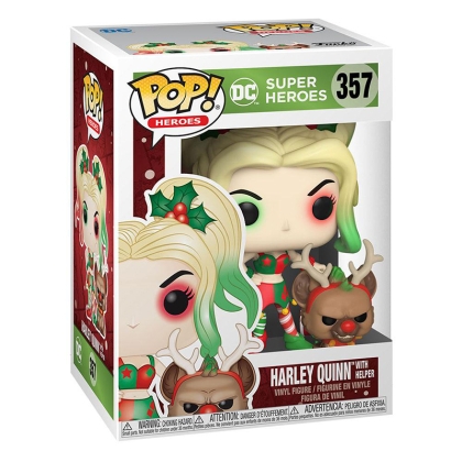 PRE-ORDER: DC Comics Funko POP! & Buddy Колекционерска Фигурка - DC Holiday: Harley Quinn with Helper 