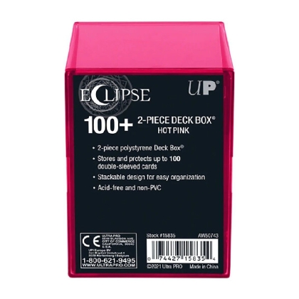 UP Eclipse- 2-Piece 100+ Deck Box - Hot Pink