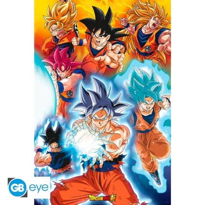 Dragon Ball Super: Голям Плакат - Goku's transformations