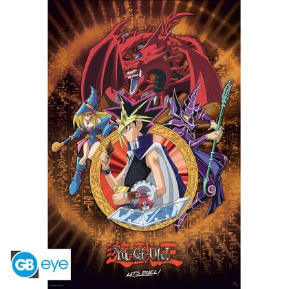 Yu-Gi-Oh! Duel Monster: Голям Плакат - Yugi, Slifer, Dark Magician & Dark Magician Girl