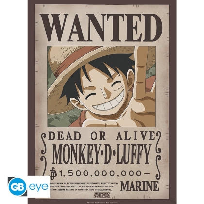 One Piece: Плакат - Wanted monkey D. Luffy - Damaged
