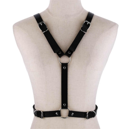 Cosplay Harness Wing Body Chain Accessory - Black