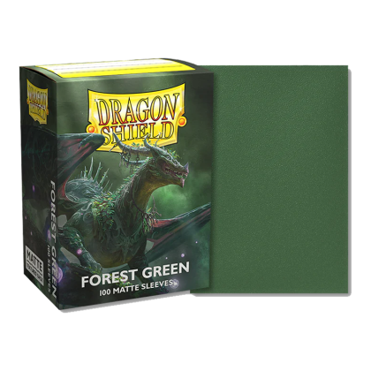 Dragon Shield Големи Протектори за карти 100 броя -  Матирани Tъмно Зелени