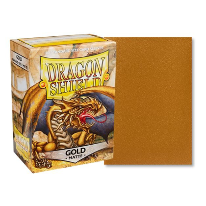 Dragon Shield  Големи Протектори за карти 100 броя -  Матирани Златни
