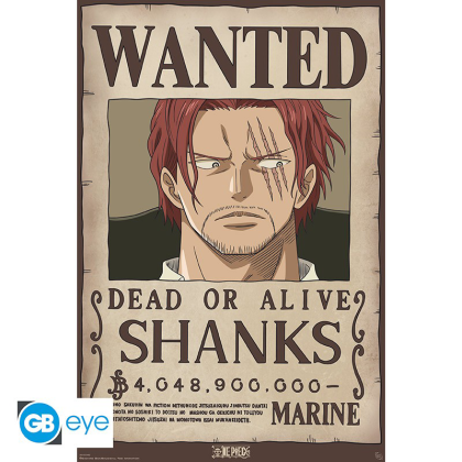 One Piece: Голям Плакат - Wanted Shanks