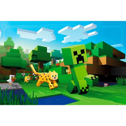 Minecraft Голям Плакат - Ocelot Chase