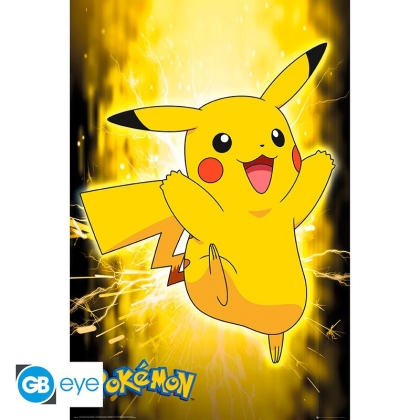 Pokemon Голям Плакат - Pikachu Neon