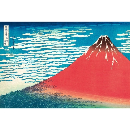 Hokusai: Голям Плакат - Red Fuji