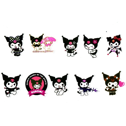 Sanrio Hello Kitty Комплект Стикери - Kuromi 10бр.