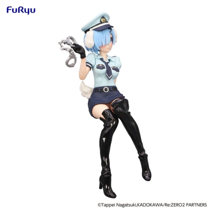 Re:Zero Starting Life in Another World Noodle Stopper Колекционерска Фигурка - Rem Police Officer Cap with Dog Ears 