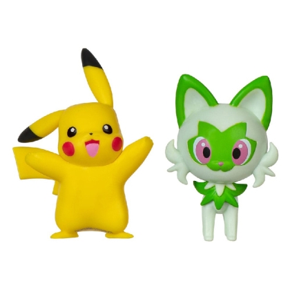 Pokemon: Екшън Фигурки Комплект - Pikachu & Sprigatito