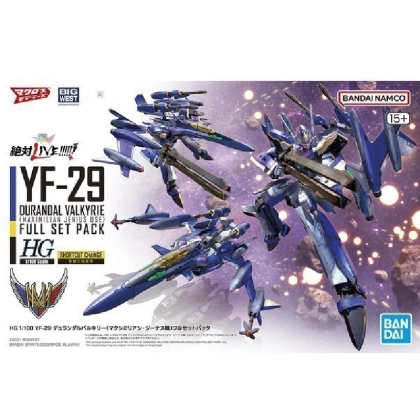 (HG) Gundam Model Kit Екшън Фигурка - YF-29 Durandal Valkyrie (Maximilian Genus Custom) Full Set Pack 1/100