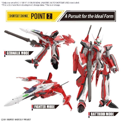 (HG) Gundam Model Kit Екшън Фигурка - Yf-29 Durandal Valkyrie Alto 1/100