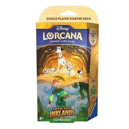 Disney Lorcana TCG Into the Inklands Стартово Тесте - Pongo & Peter Pan (Ruby / Sapphire)