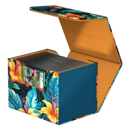 Ultimate Guard Sidewinder Floral Places Кутия за Съхранение на 100+ карти - Tulum Blue