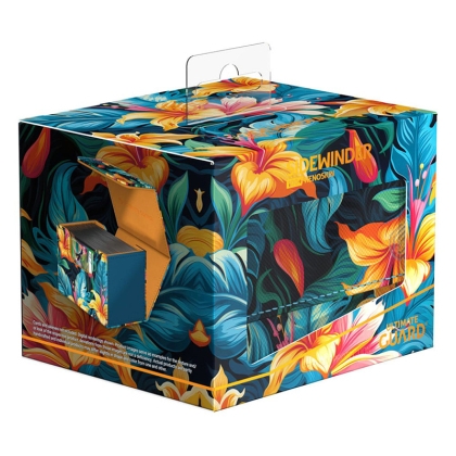 Ultimate Guard Sidewinder Floral Places Кутия за Съхранение на 100+ карти - Tulum Blue