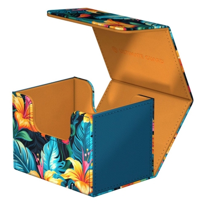 Ultimate Guard Sidewinder Floral Places Кутия за Съхранение на 100+ карти - Tulum Blue